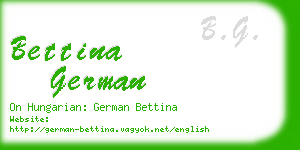 bettina german business card